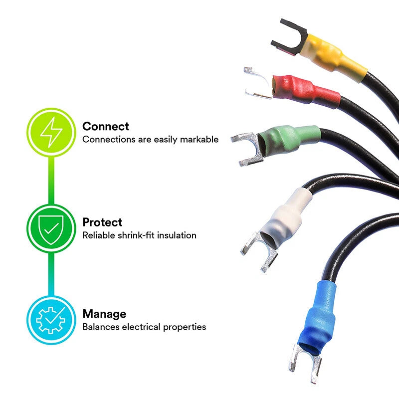 2:1 Heat Shrink Tubing – Dual-Wall Cable Sleeving, 5.5mm to 35mm, 7 Colors
