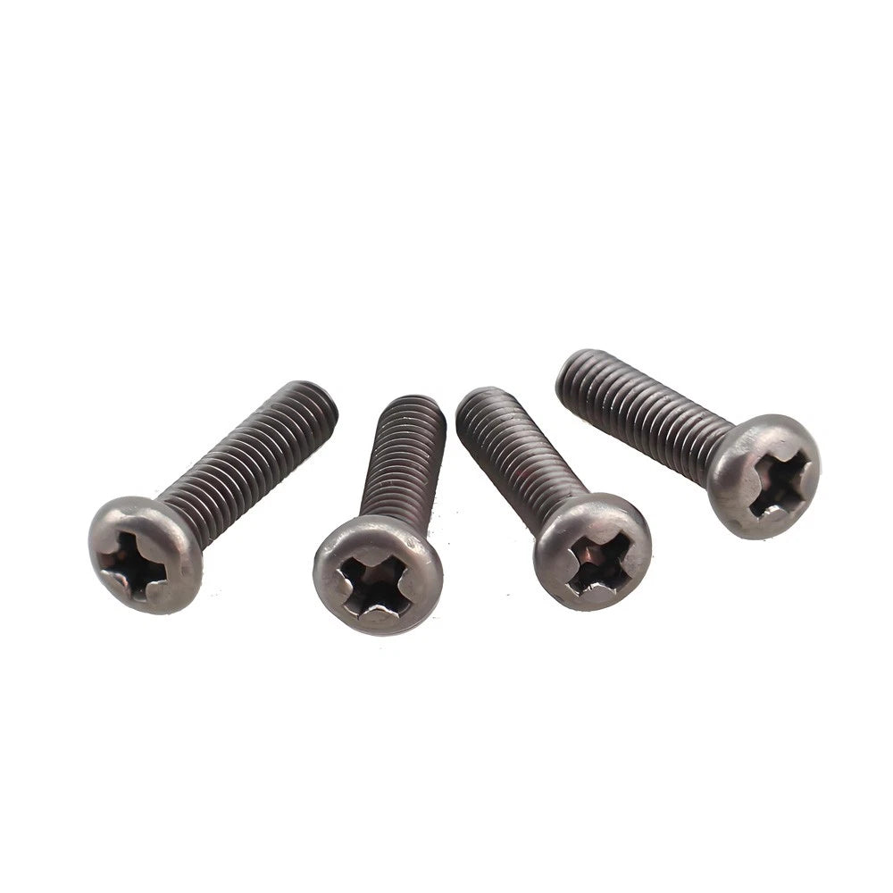 TA2 Titanium Phillips Pan Head Machine Screws – M1.4, M1.6, M2, M3, M4 (Fully Threaded)