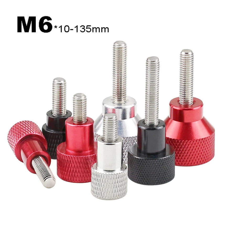 M6*12~100mm Knurled Thumb Screws High Type Hand Grip Knob Bolts Aluminum Handle