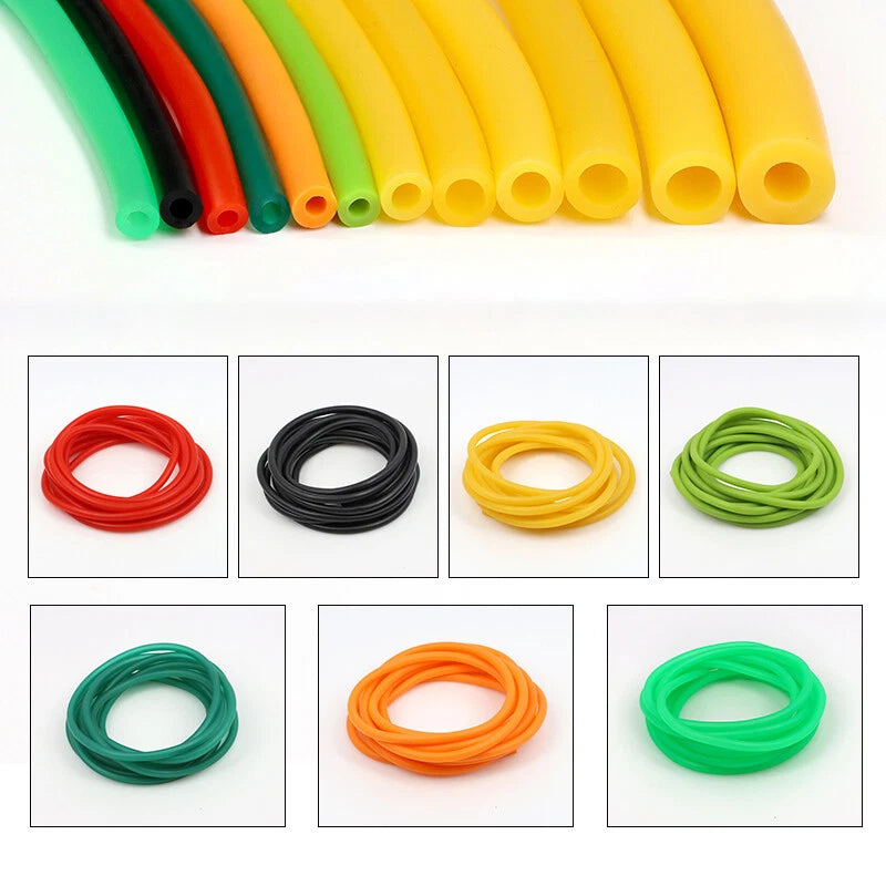 Natural Latex Rubber Tubing — ID 1.6mm to 6mm, Multi-Color, Cut-to-Length