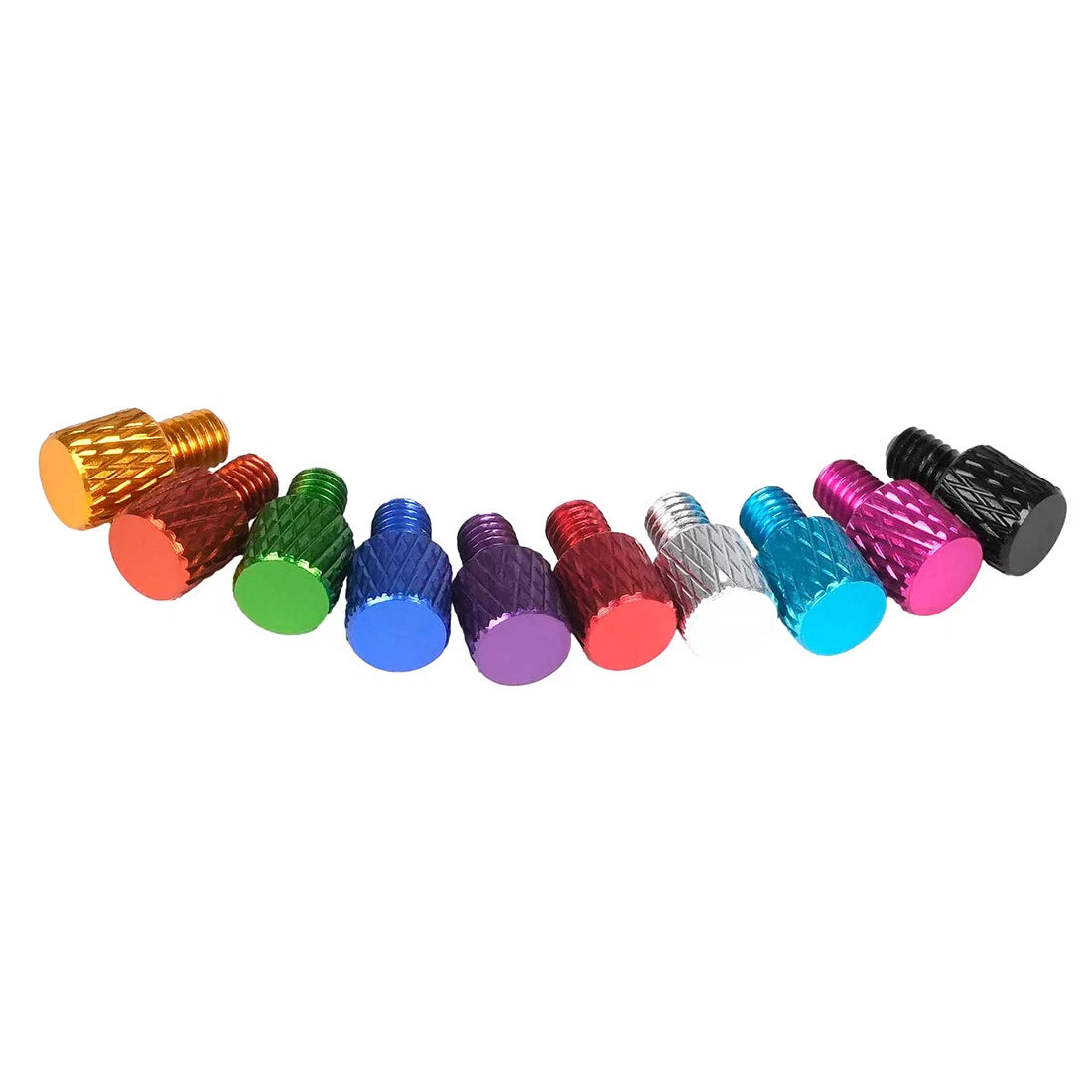 M2x4mm Aluminium Alloy Flat Head Knurled Thumb Screws Bolts For DIY Modification