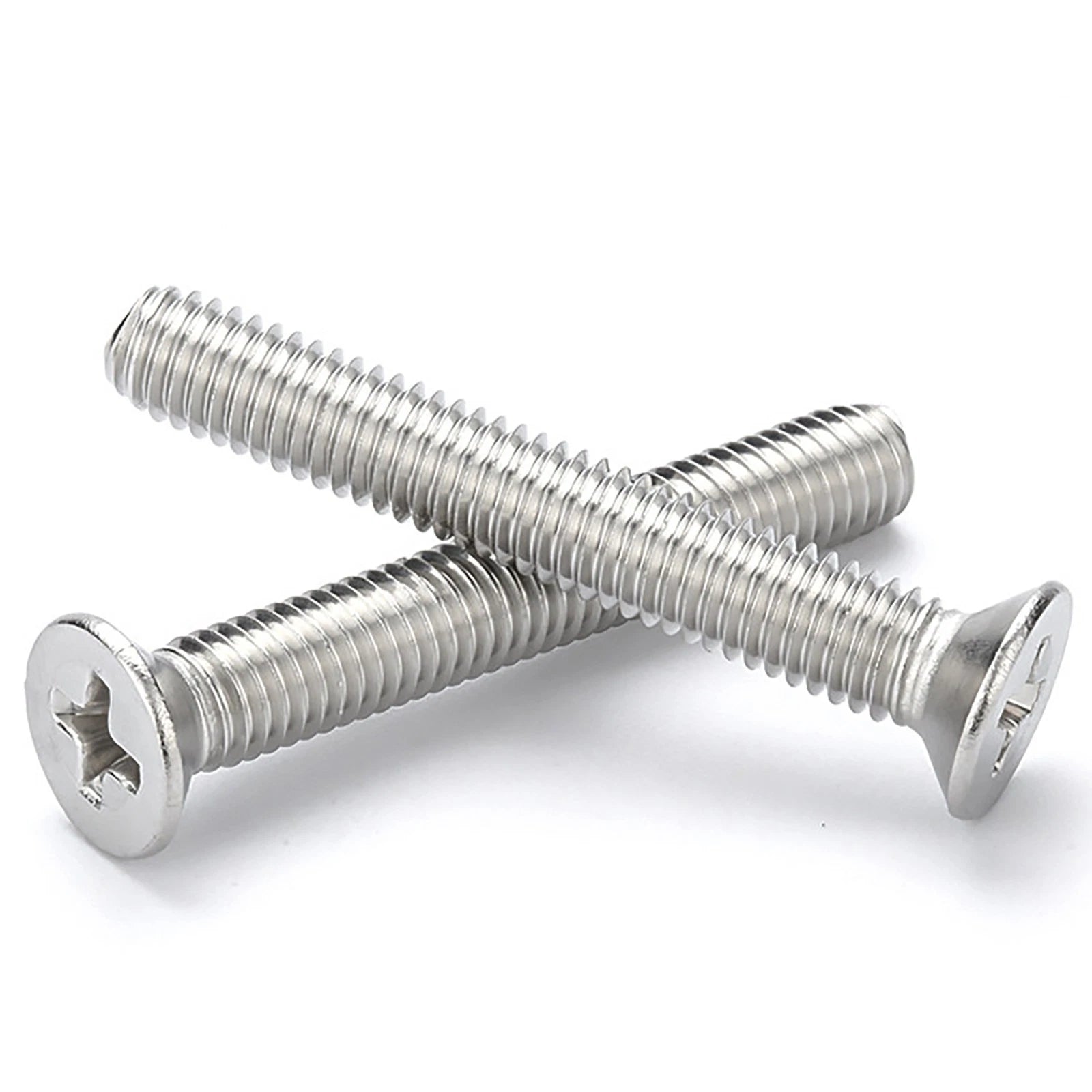 M3–M10 Phillips Countersunk Machine Screws – A2 Stainless Steel, Flat Head, Fully Threaded (3–100mm Overall Length)