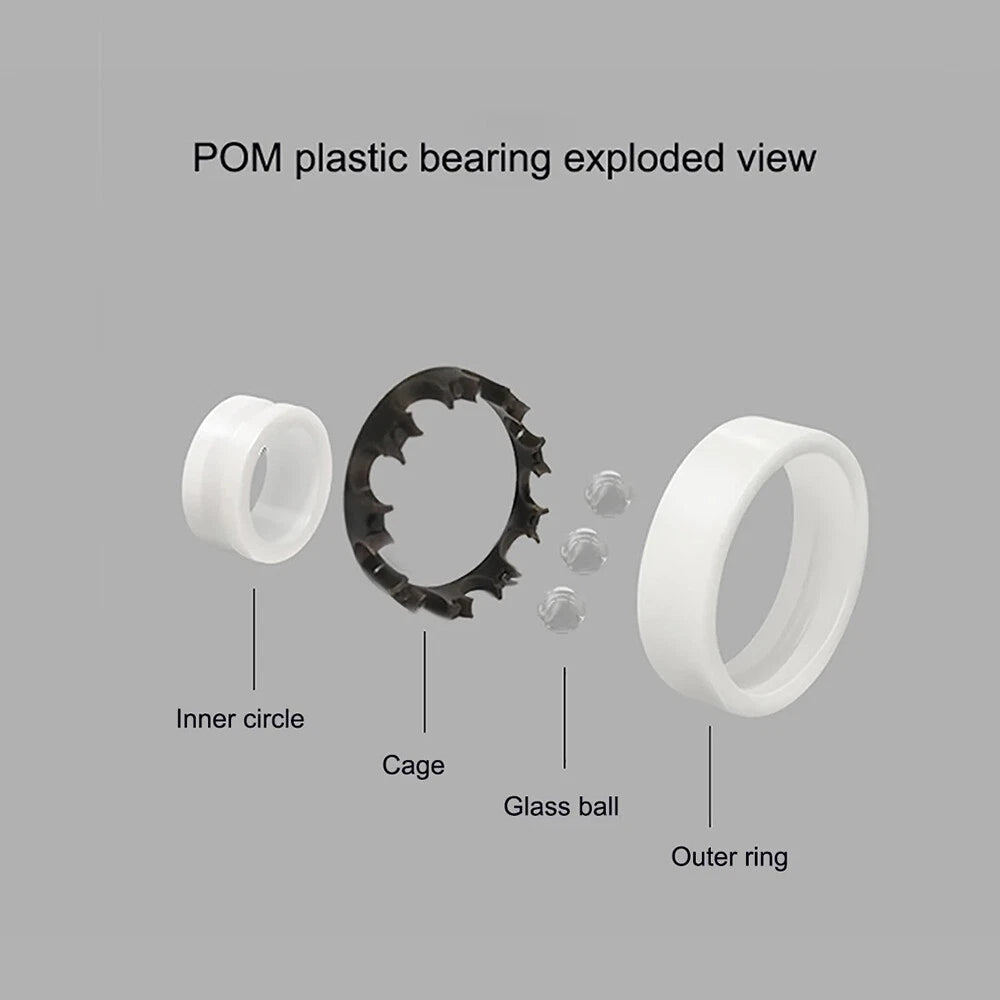 POM Plastic Bearing Glass Ball-Deep Groove Ball Bearings Various Sizes