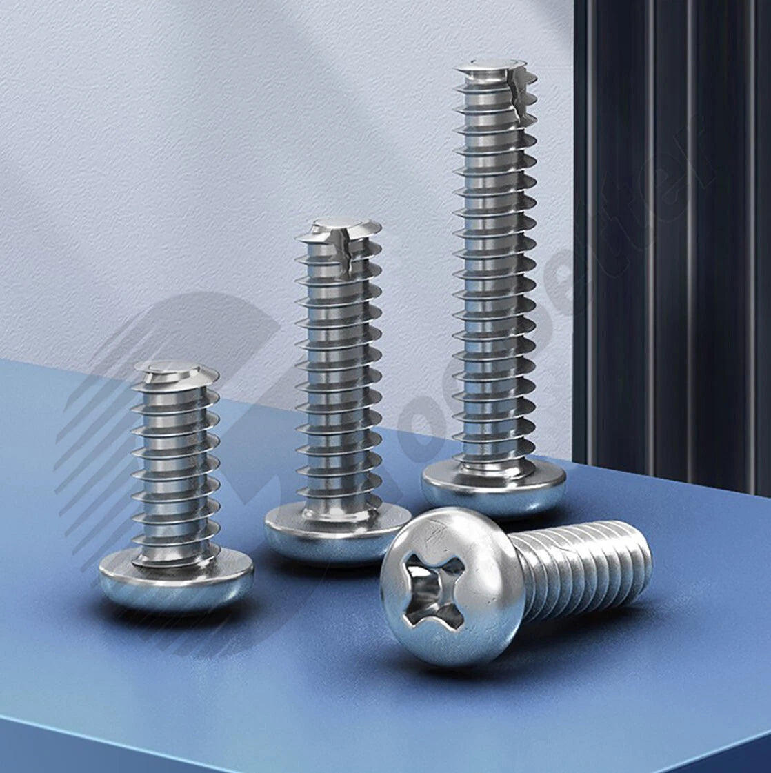 Pan Head Sheet Metal Screws Metric M1~M6 A2 Stainless Steel Sheet Metal Screws
