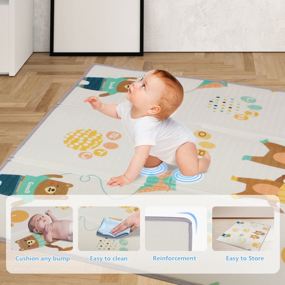 47" * 47" Baby Playard Cloth Playpen Removable Enclosures for Indoor and Outdoor Use Care for Children and Pets - HomeDIYer