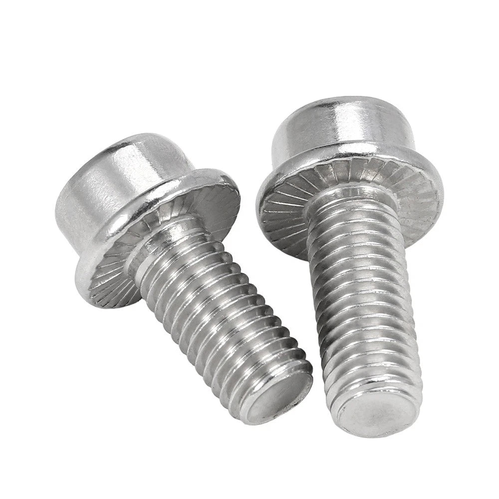 M5–M12 Flange Cap Head Hex Socket Screws – 304 Stainless Steel, Fully Threaded (8–60mm)