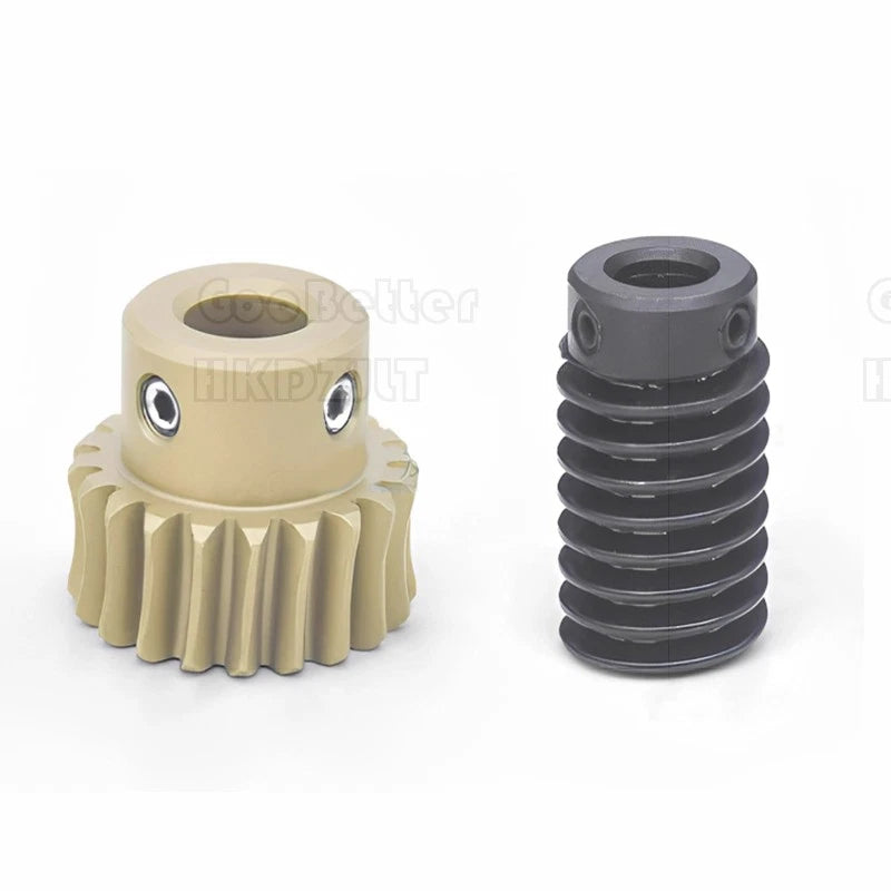1 Module 1:22 Worm Wheel Gear & Worm Gear Shaft 22 Teeth Worm Wheel Gear Brass