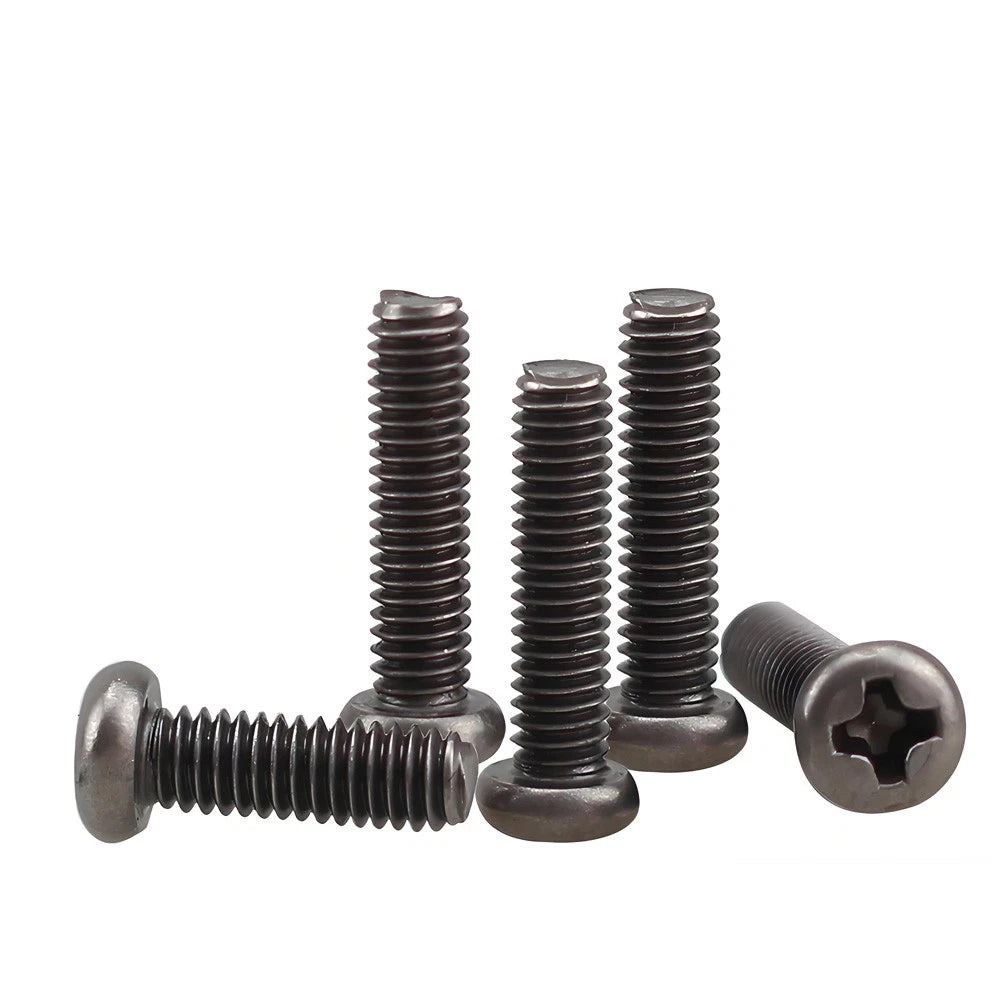 TA2 Titanium Phillips Pan Head Machine Screws – M1.4, M1.6, M2, M3, M4 (Fully Threaded)