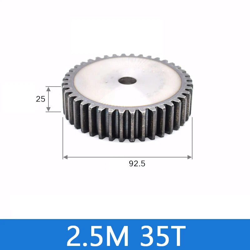 Spur Gears Pinion Gear 1.5/2.5/3/4/5 Mod Transmission Gears 45# Steel Flat Gears