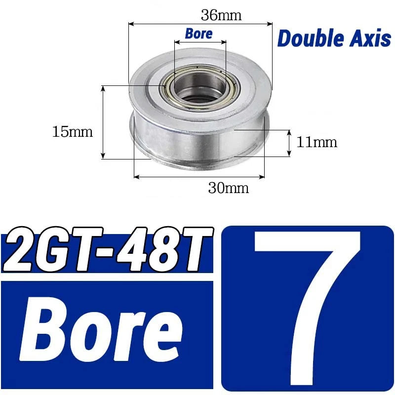GT2 Timing Belt Pulley 16-100 Teeth 6-10mm Teeth Width Bore 3mm-25mm For 3D