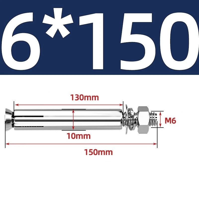 M6-M20 Stainless Steel Concrete Expansion Anchor Bolts – Extra Long