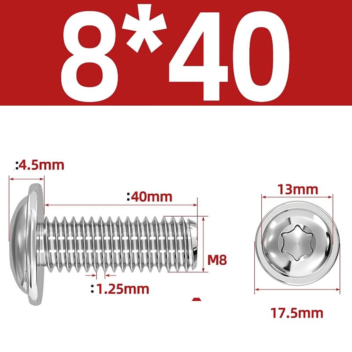 Torx Flanged Button Head Screws — 18 - 8 Stainless Steel, ISO 7380 - 2, M2 to M8 - HomeDIYer