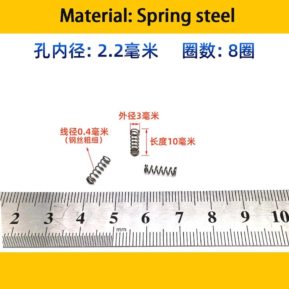 Spring Steel Small Compression Spring 0.2/0.3/0.4mm Wire Diameter 3-50mm Length