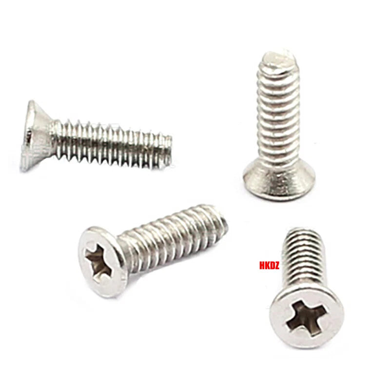 4#40 Countersunk Machine Screws – Phillips or Hex Drive, Stainless or Carbon Steel (Nickel/Black Zinc)