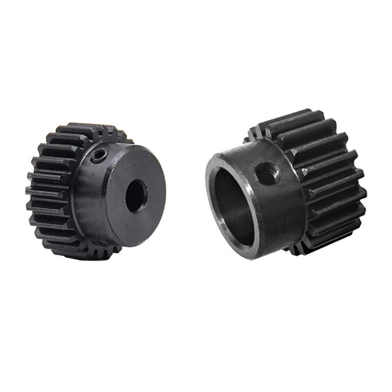 1 Mod 25 Teeth Spur Gear Motor Gears with Set Screws Black Oxide Carbon Steel