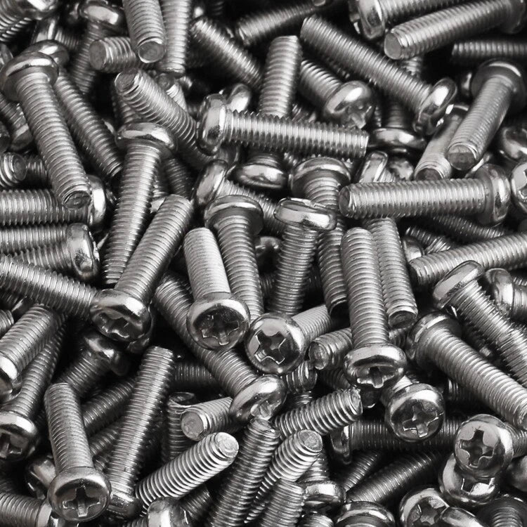 M2 M4 M5 Phillips Pan Head Machine Screws – 304 Stainless Steel, Fully Threaded (Length Under Head)