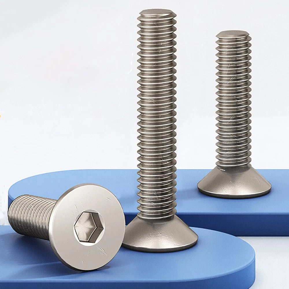 Grade 10.9 Alloy Steel Countersunk Socket Head Screws — M1.6 to M4, 10–500 Pcs