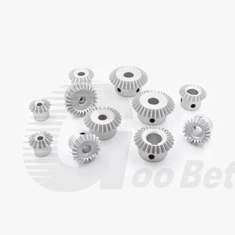 Bevel Gear Set Module 1 Aluminium 1:1 Pairing 15 - 30 Tooth Miter Gear Precision