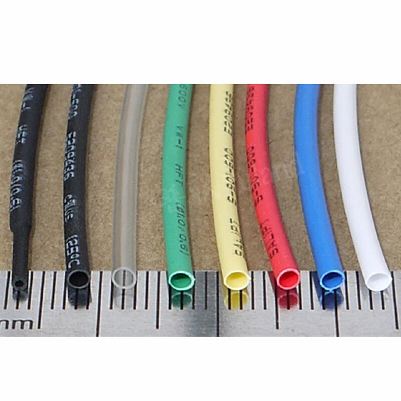 1mm Heat Shrink Tubing – 2:1 Ratio, 7 Colors, Choose Length