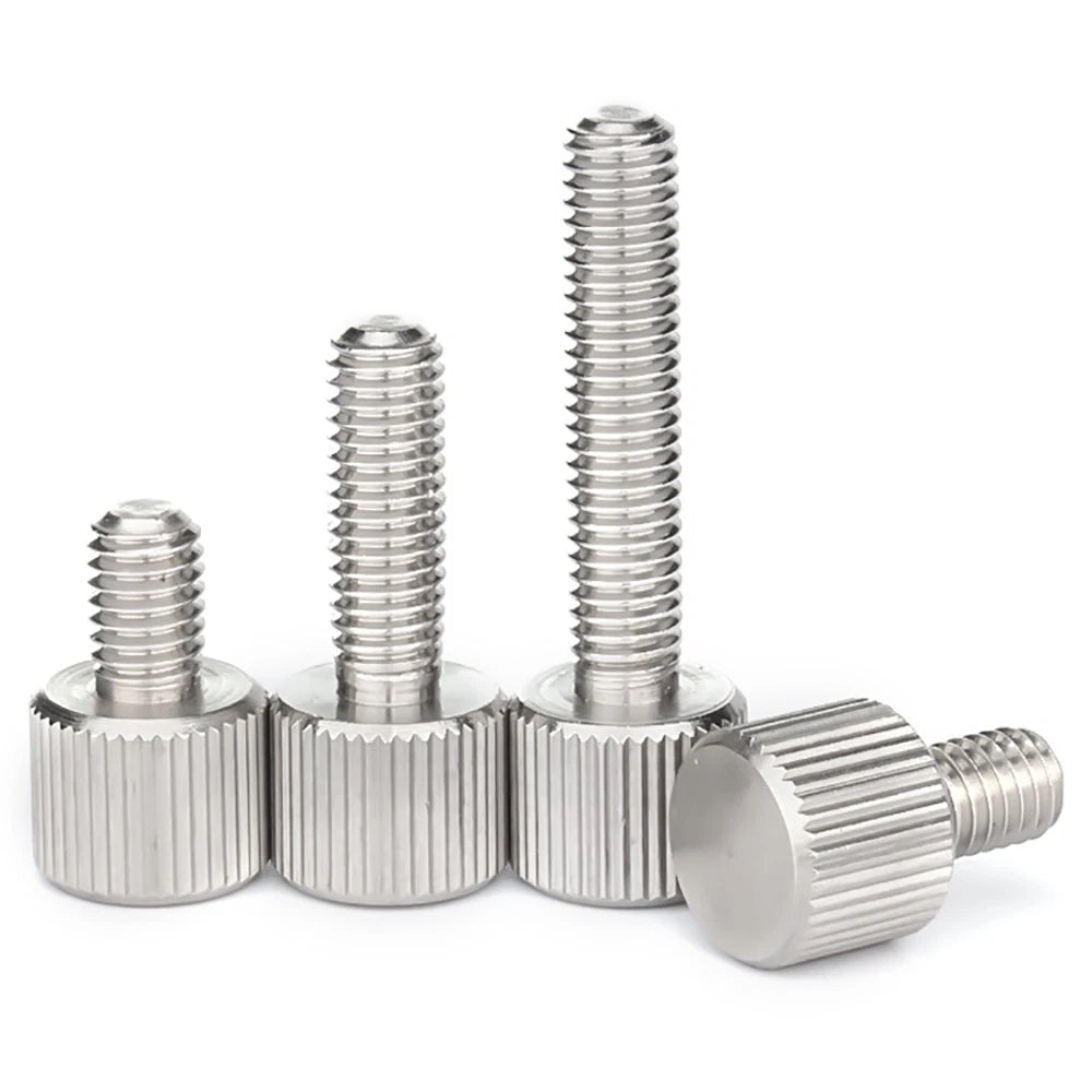 M3 M4 303 Stainless Steel Thumb Screws Knurled Head Manual Adjustment Screw Bolt