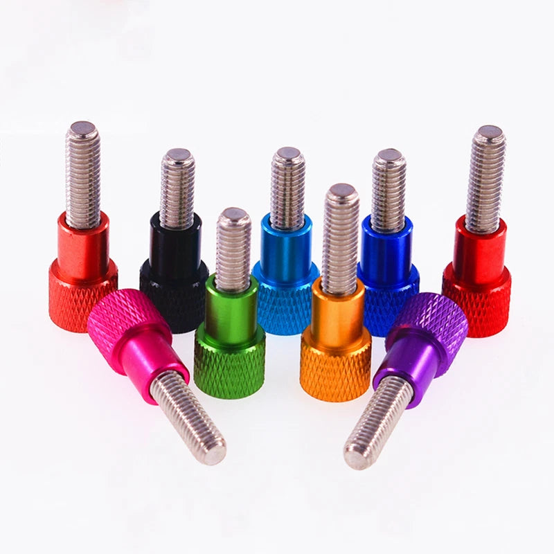 M5 Aluminum Alloy Knurled Thumb Screws Stainless Steel Hand Grip Length:6-100mm