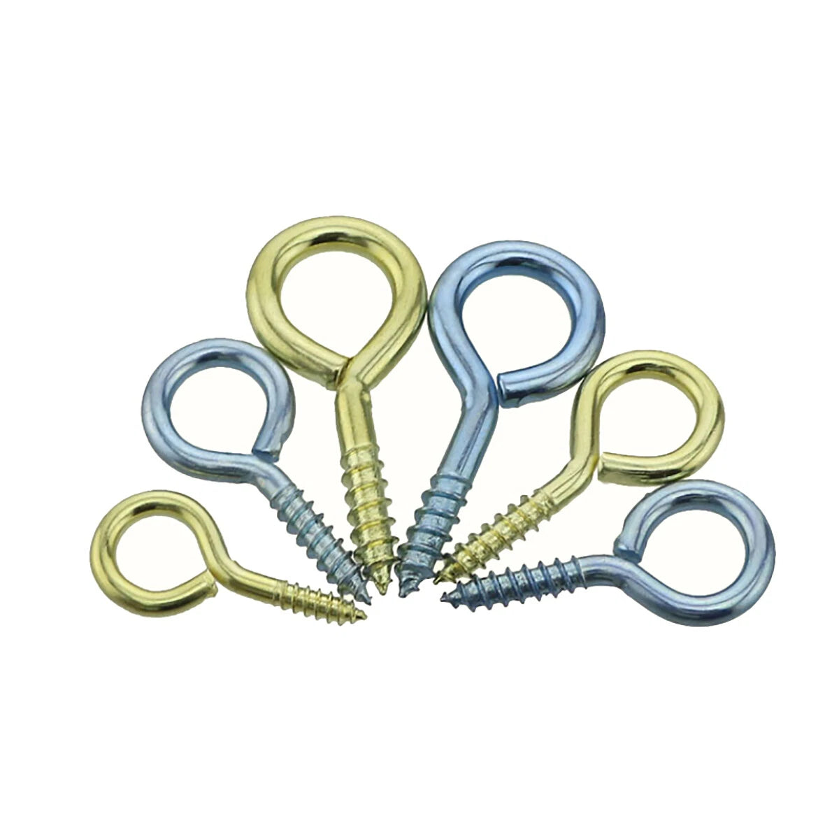 Zinc Plated Lag Eye Screws — O-Type Hook & Eye, Sizes 0# to 14#