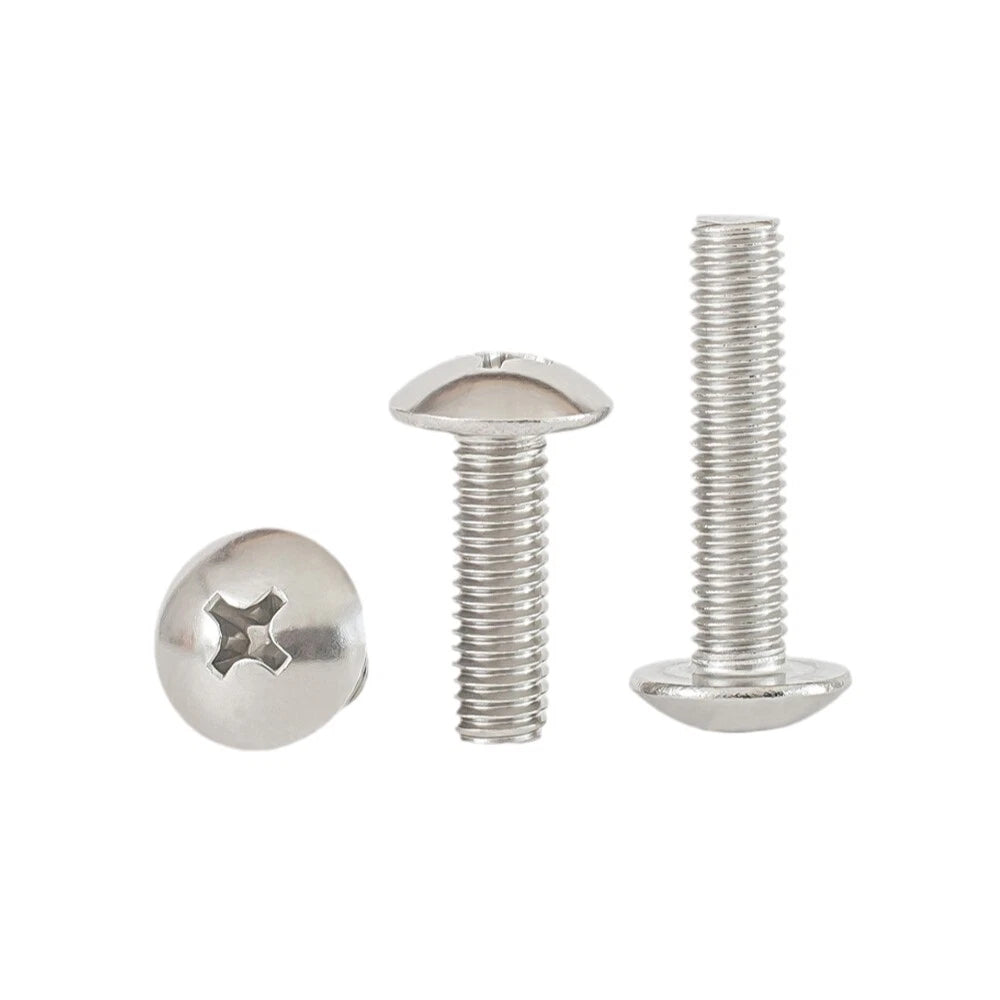 M5 Phillips Button Head Screws – 316 Stainless Steel Marine Grade, 8–60mm Lengths