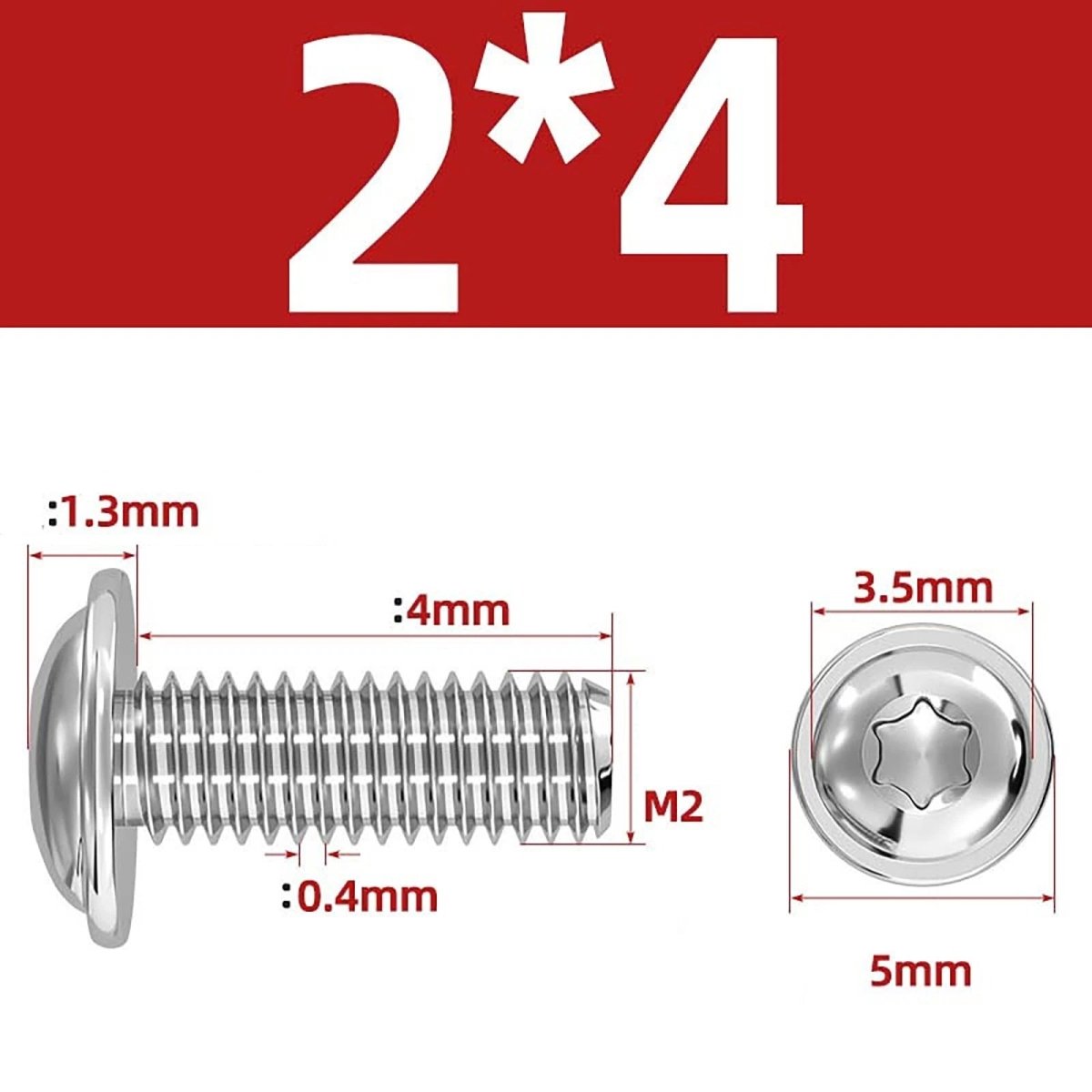 Torx Flanged Button Head Screws — 18 - 8 Stainless Steel, ISO 7380 - 2, M2 to M8 - HomeDIYer