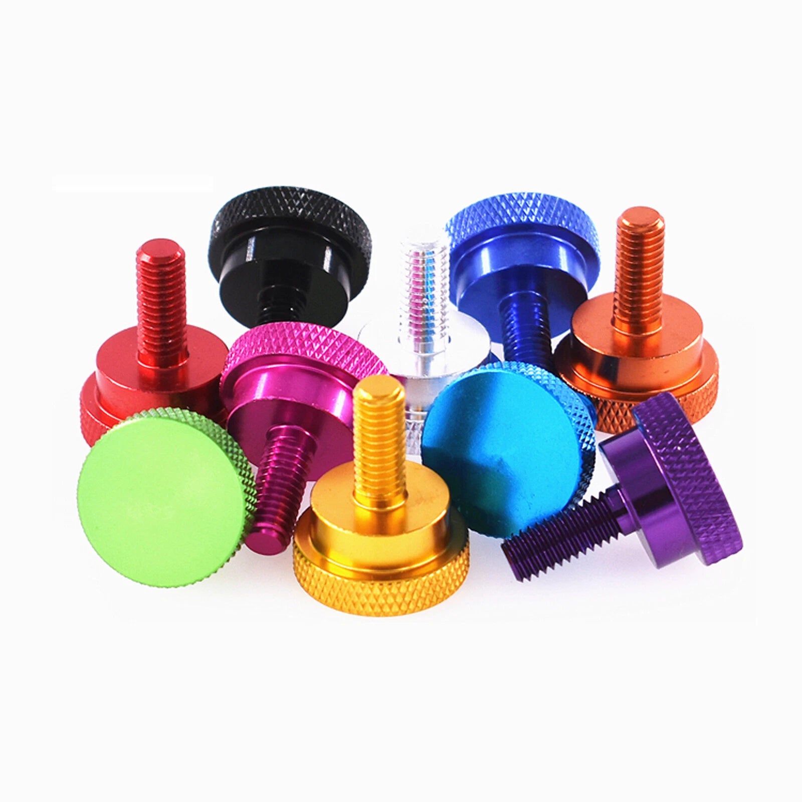 M5 M6 Knurled Thumb Screws Aluminum Alloy Round high Step Hand Grip Knob Bolts