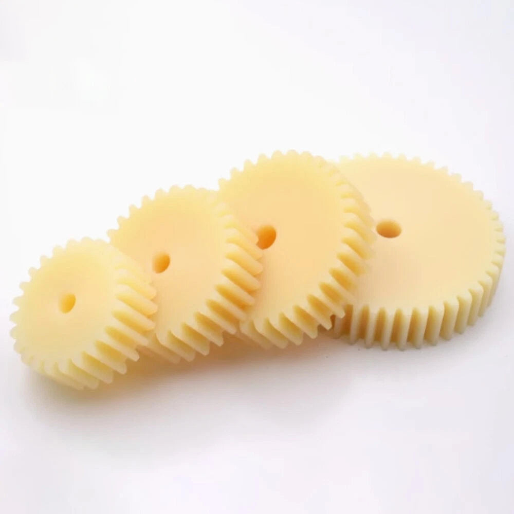 2 Module Plastic Nylon Spur Gear, Cylinder Flat Gears 12~50 Teeth, 6/8/10mm Bore