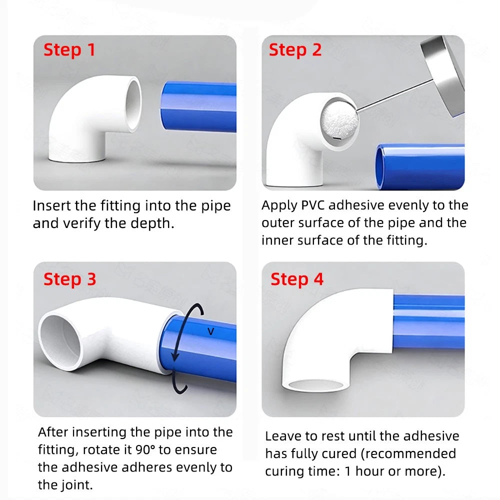 Blue PVC Solvent Weld Pipe 20mm–110mm | Plumbing Tube 200mm & 500mm Lengths