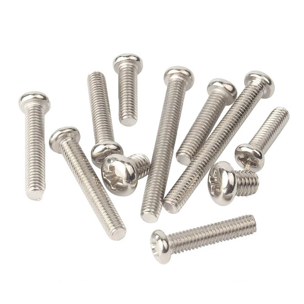 Nickel Plated Pan Head Phillips Machine Screws – ISO 7045, M1 to M4, Corrosion Resistant