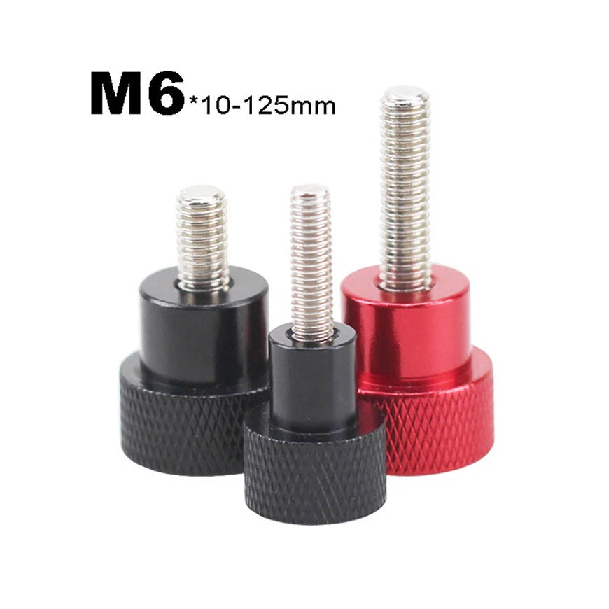 M6*12~100mm Knurled Thumb Screws High Type Hand Grip Knob Bolts Aluminum Handle