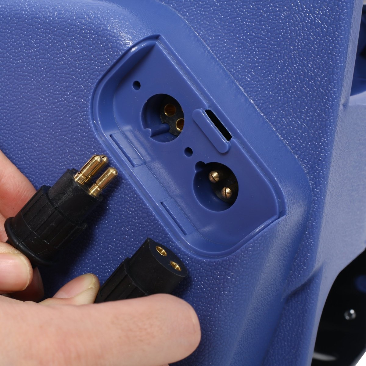 12v Trailer Winch,Reversible Electric Winch, for Boats up to 6000 lbs.Galvanized Wire Rope,with extra pulley hook,power in and power out,with manual function.blue plastic casing - HomeDIYer