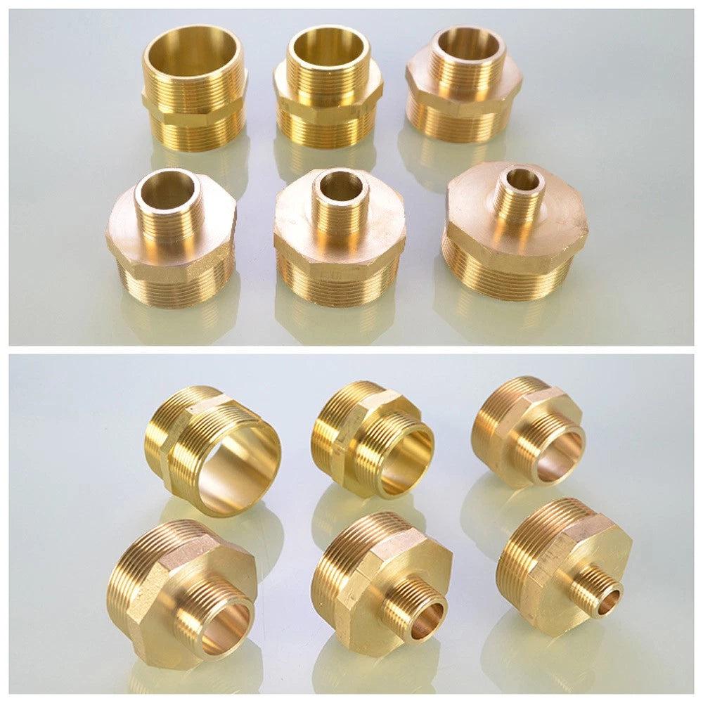 BSP Male Thread Reducer Nipple — Brass Pipe Fitting Connector Adapter