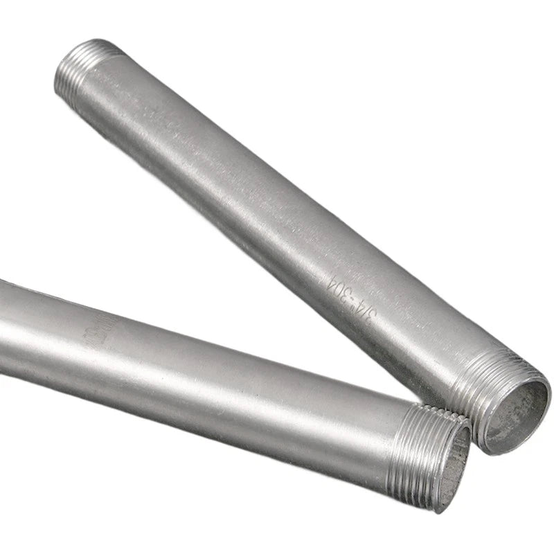 304 Stainless Steel Threaded Pipe Fittings — 1/2" NPT Nipples, Elbows, Tee & Caps