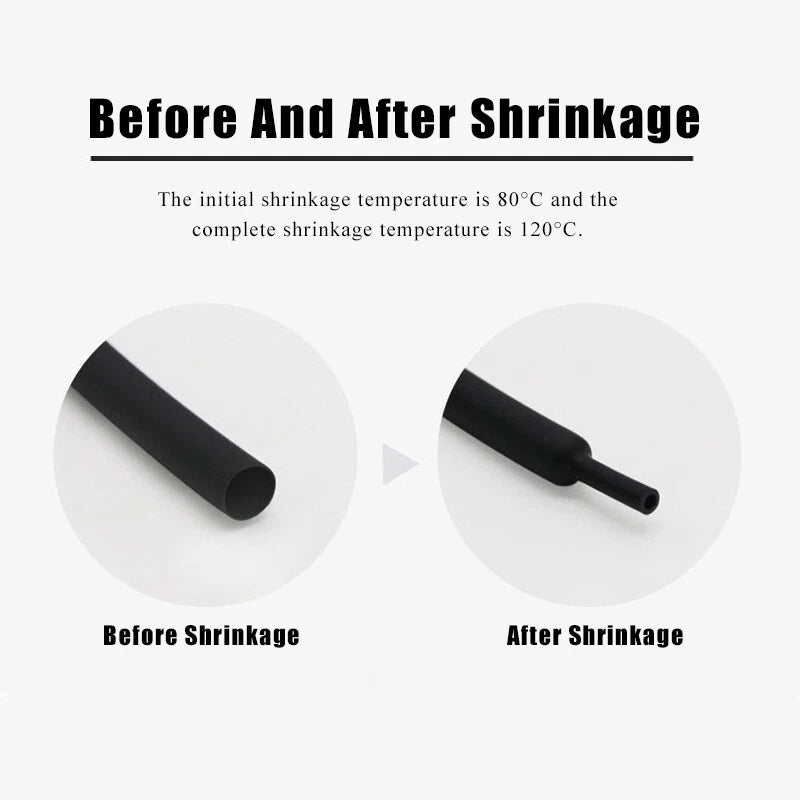 3:1 Heat Shrink Tubing Non-Adhesive — Φ1.5mm to Φ50mm Electrical Wire Sleeving