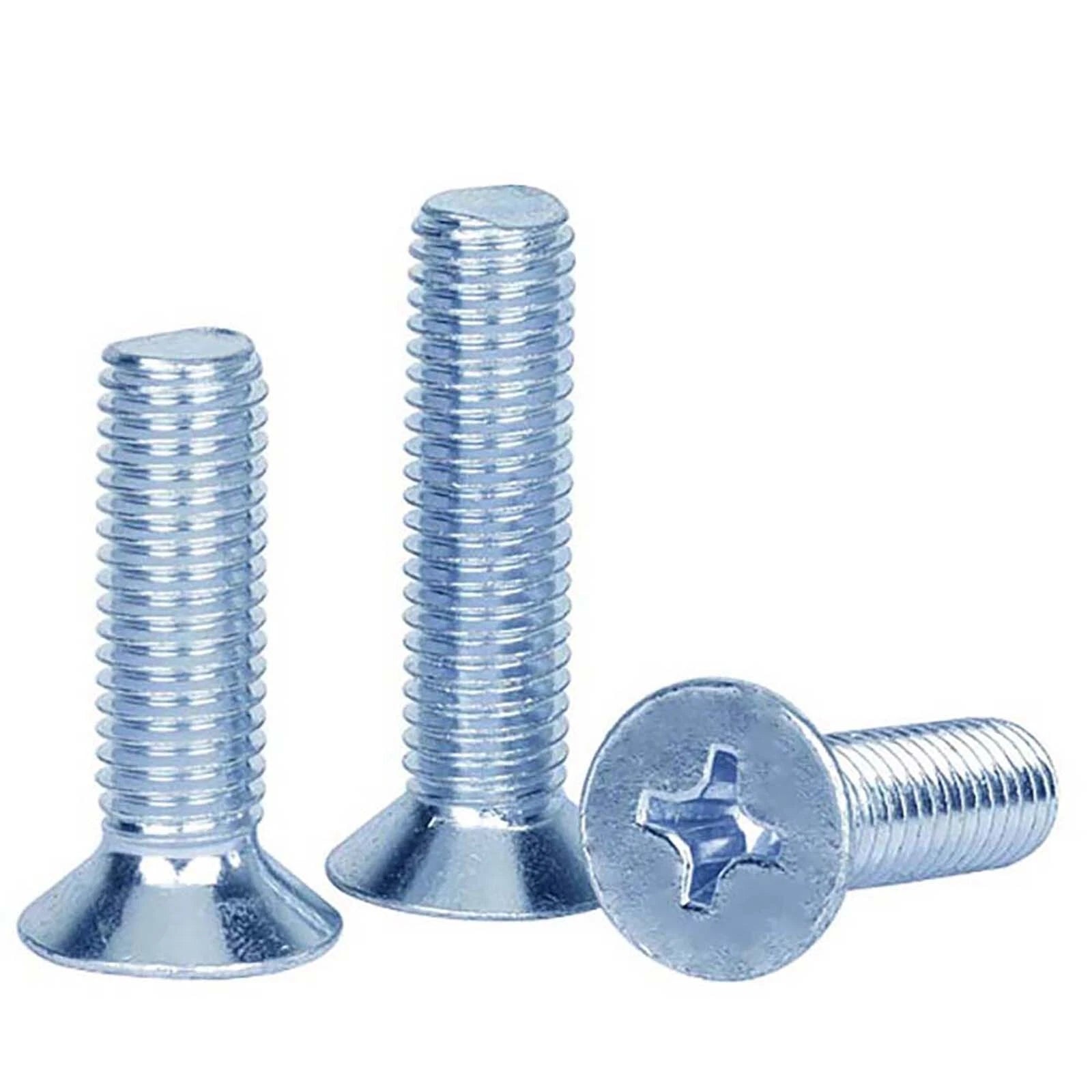 M3–M12 Zinc Plated Phillips Countersunk Machine Screws DIN 965 | Flat Head Bolts