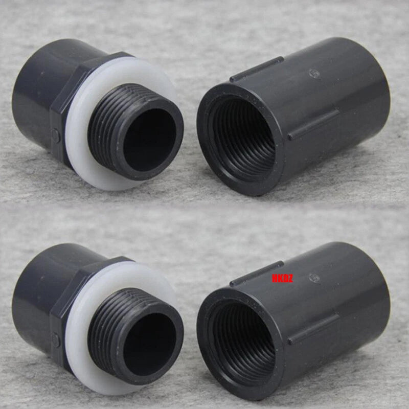 PVC Water Pipe Fittings Joint Adapter Fish Tank Aquarium Inlet Outlet Connector