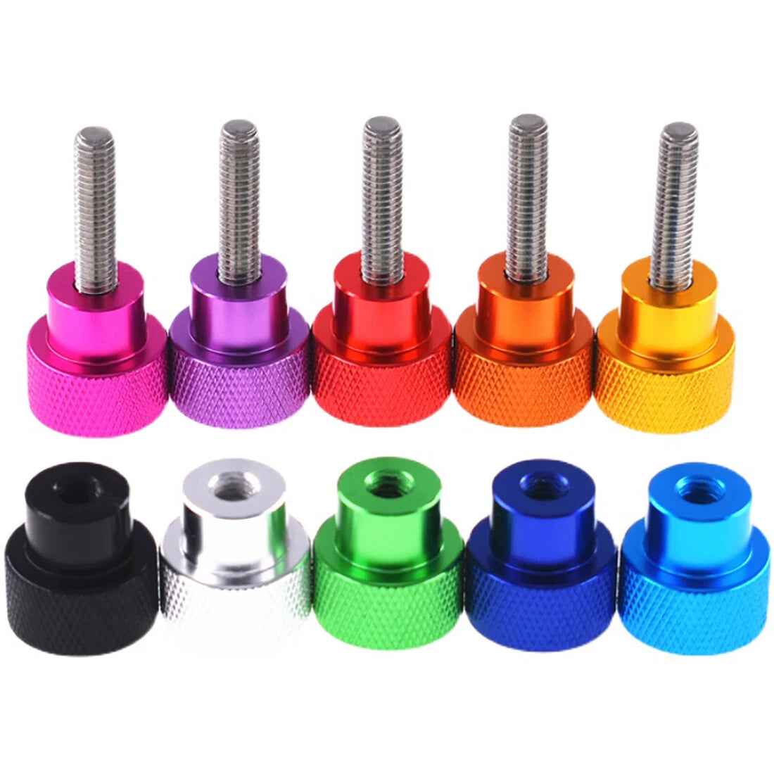 M3 Knurled Thumb Screws – Aluminum Alloy, 10 Colors, L=4mm–80mm