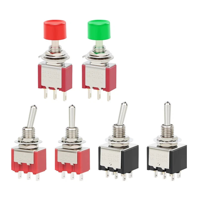 Toggle Switch 3/6 Pin, 2/3 Position, 120/250VAC — Car, Boat & Marine Panel