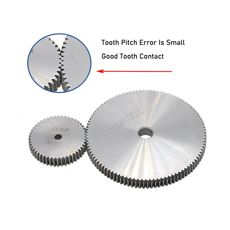 1-2.5 Modul Steel Spur Gears Pinion Gear Thick 10-25mm 10-150 Teeth  For 3D CNC
