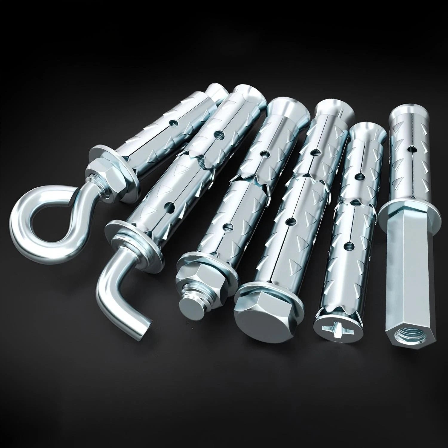 Galvanized Masonry Concrete Expansion Bolts — M6 M8 M10 M12 Wall Anchor Screws
