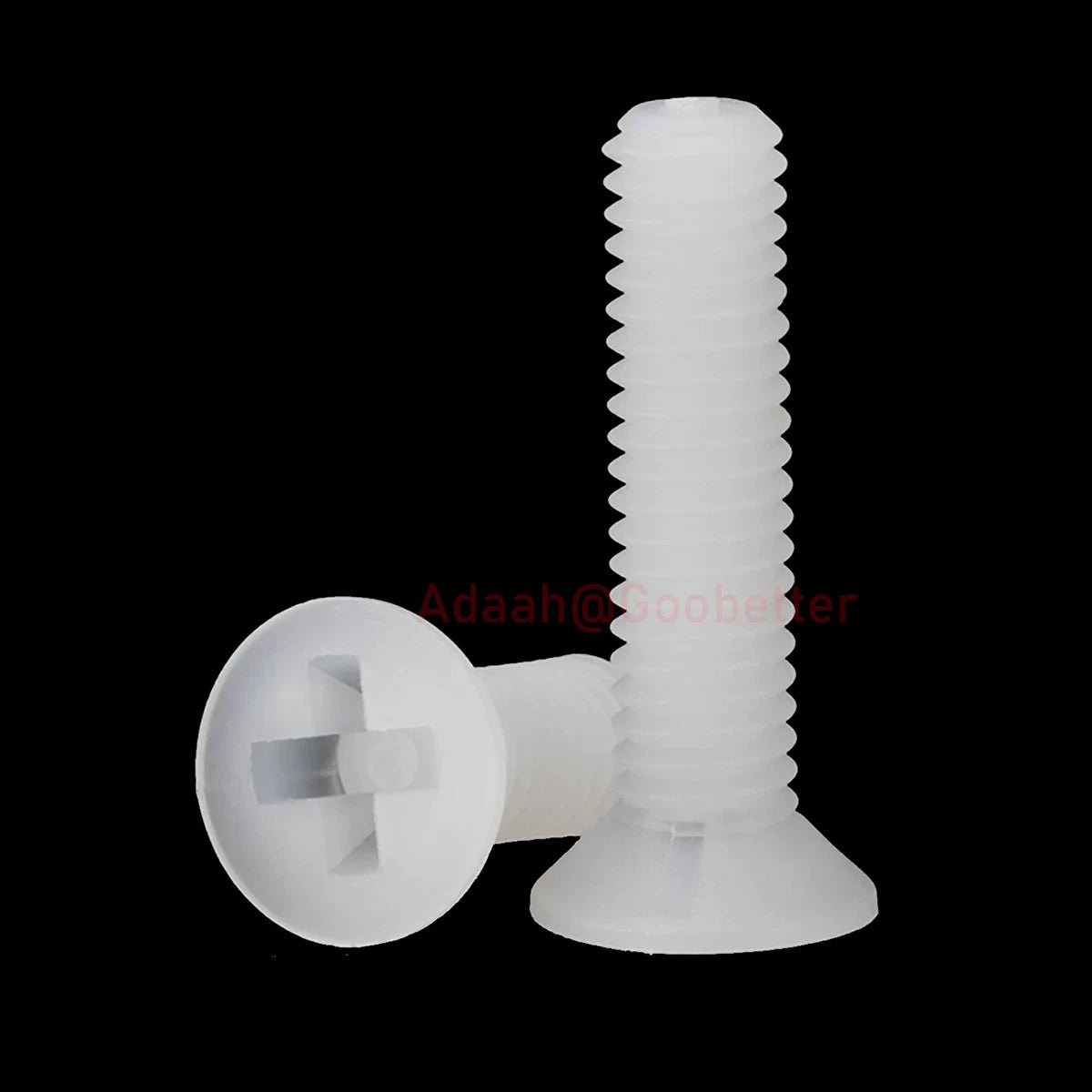 White Plastic Phillips Flat Head Machine Screws — M2.5 to M8, Multiple Lengths - HomeDIYer