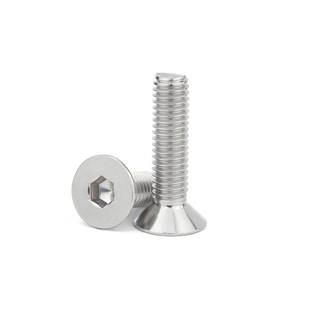M3 M4 M5 Flat Head Socket Cap Screws — 316 A4 Stainless Steel, Allen Drive Countersunk