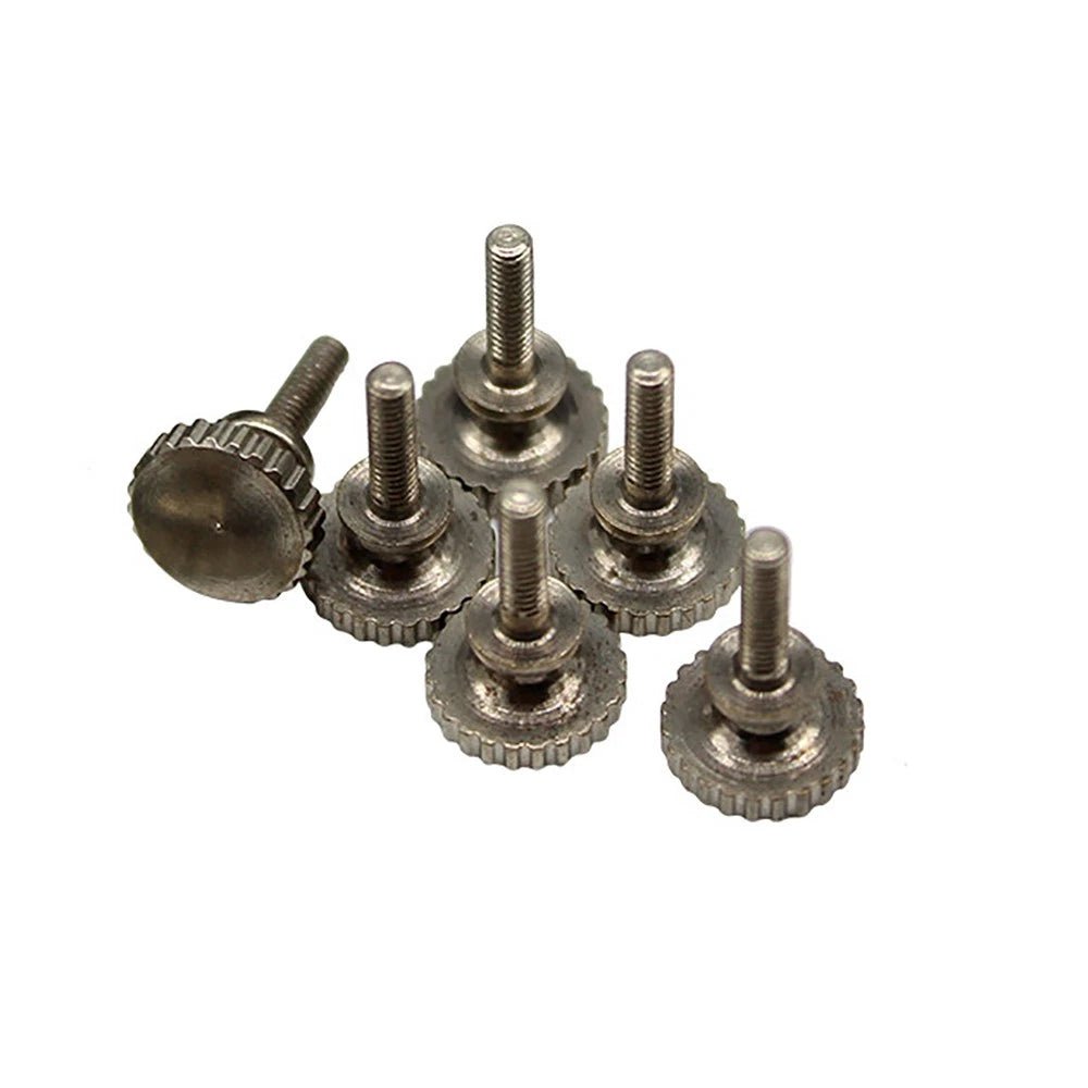 M2 Step Knurled Thumb Screws – Nickel Plated Brass, Step Head Hand Grip Bolt (Tool‑less Fastener) - HomeDIYer