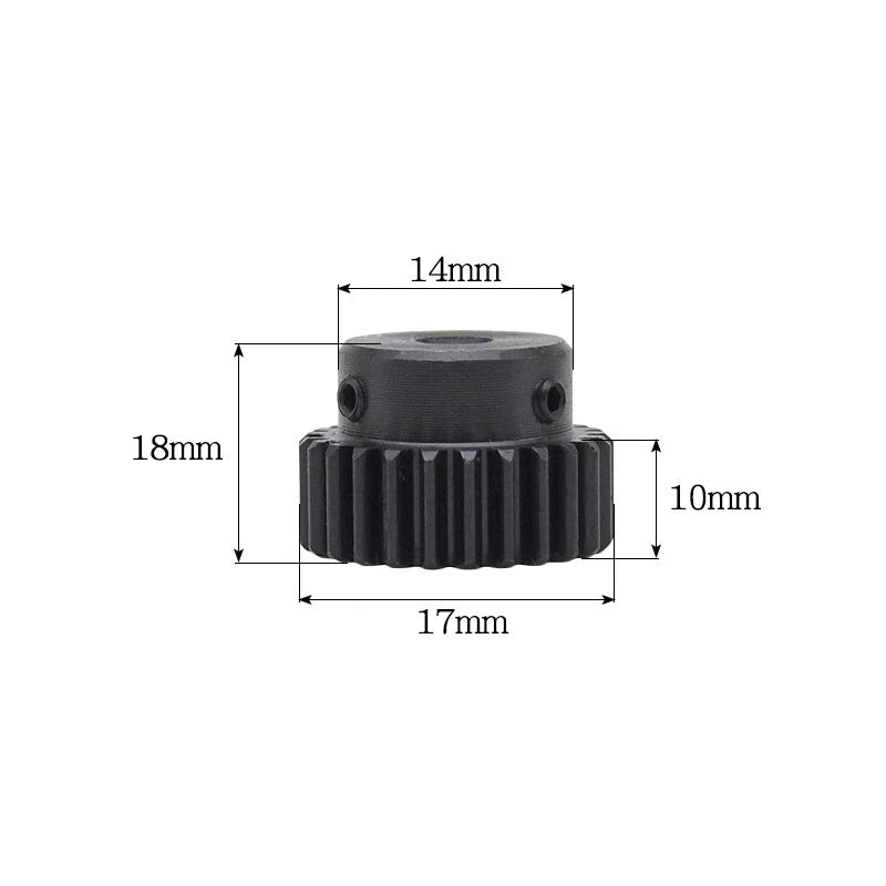 Mod 1 Steel Spur Gear 15 Tooth Bore 4/5/6/7/8mm Transmission Pinion with Screw