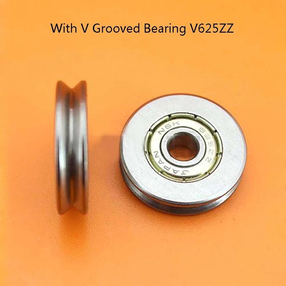 V Groove Metal Seal Guide Pulley Rail Ball Bearing V625ZZ 5x22x5mm Bearing Wheel