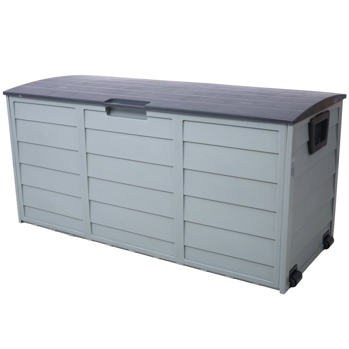 75 Gallon Wheeled Resin Deck Box - All - Weather Outdoor Storage with 250LBS Capacity - HomeDIYer