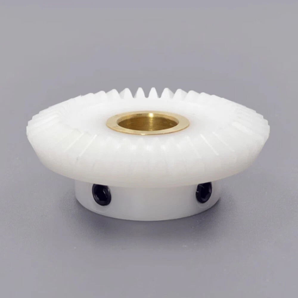 Module 1M Ratio 1:2 White POM Umbrella Bevel Gear 20/40 Teeth Bore 5/6/8/10/12mm